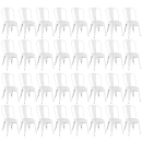 Kit 32 Cadeiras de jantar Iron Tolix com design industrial – Branco