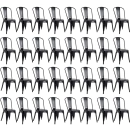 Kit 32 Cadeiras de jantar Iron Tolix com design industrial - Preto Semibrilho