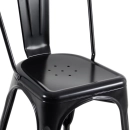Kit 32 Cadeiras de jantar Iron Tolix com design industrial - Preto Semibrilho