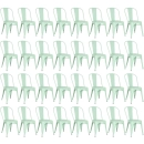 Kit 32 Cadeiras de jantar Iron Tolix com design industrial – Verde Claro