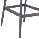 Kit 4 Banquetas alta para bancada Master Allegra em Polipropileno 78 cm - Cinza escuro