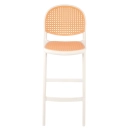 Kit 4 Banquetas alta para bancada Mumbai com assento anatômico 78 cm – Branco