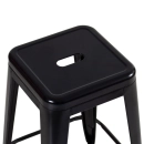 Kit 4 Banquetas média para bancada Iron Tolix 61 cm - Preto