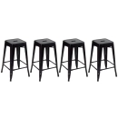 Kit 4 Banquetas média para bancada Iron Tolix 66 cm – Preto