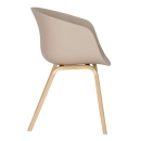 Kit 4 Cadeiras de jantar Cassia com design moderno e assento confortável – Nude