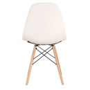 Kit 4 Cadeiras de jantar Charles Eames Eiffel Botonê Estofada - Creme