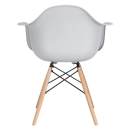Kit 4 Cadeiras de jantar Charles Eames Eiffel DAW em Polipropileno - Cinza claro