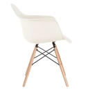 Kit 4 Cadeiras de jantar Charles Eames Eiffel DAW em Polipropileno - Creme