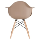 Kit 4 Cadeiras de jantar Charles Eames Eiffel DAW em Polipropileno - Marrom café