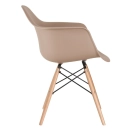 Kit 4 Cadeiras de jantar Charles Eames Eiffel DAW em Polipropileno - Marrom café