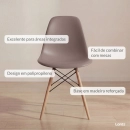 Kit 4 Cadeiras de jantar Charles Eames Eiffel DSW em Polipropileno - Fendi