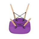 Kit 4 Cadeiras de jantar Charles Eames Eiffel DSW em Polipropileno - Roxo