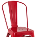 Kit 4 Cadeiras de jantar Iron Tolix com design industrial - Vermelho