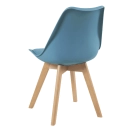 KIt 4 Cadeiras de jantar Leda com assento estofado e design moderno - Azul petróleo