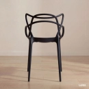 Kit 4 Cadeiras de jantar Master Allegra Design Moderno em Polipropileno - Preto