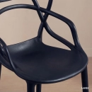 Kit 4 Cadeiras de jantar Master Allegra Design Moderno em Polipropileno - Preto