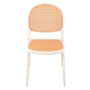 Kit 4 Cadeiras de jantar Mumbai de telinha com design contemporâneo e assento anatômico – Branco