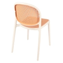 Kit 4 Cadeiras de jantar Mumbai de telinha com design contemporâneo e assento anatômico – Branco