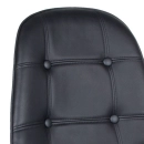 Kit 4 Cadeiras estofada Charles Eames Eiffel Botonê DKR com pés de metal cromado – Preto