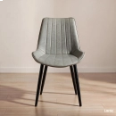 Kit 4 Cadeiras estofada Chicago com design industrial – Cinza Claro