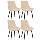 Kit 4 Cadeiras estofada Chicago com design industrial - Nude Vintage
