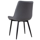 Kit 4 Cadeiras estofada Chicago com design industrial - Cinza vintage