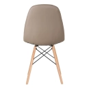Kit 5 Cadeiras de jantar Charles Eames Eiffel Botonê Estofada – Nude