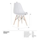 Kit 5 Cadeiras de jantar Charles Eames Eiffel DSW em Polipropileno - Cinza claro