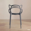 Kit 5 Cadeiras de jantar Master Allegra Design Moderno em Polipropileno - Cinza escuro