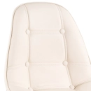 Kit 6 Cadeiras de jantar Charles Eames Eiffel Botonê Estofada - Creme