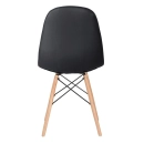 Kit 6 Cadeiras de jantar Charles Eames Eiffel Botonê Estofada - Preto