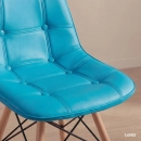 Kit 6 Cadeiras de jantar Charles Eames Eiffel Botonê Estofada - Tiffany