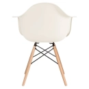 Kit 6 Cadeiras de jantar Charles Eames Eiffel DAW em Polipropileno - Creme