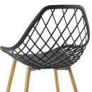 Kit 6 cadeiras de jantar Clarice Cloe com design contemporâneo – Preto