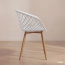 Kit 6 Cadeiras de jantar Clarice Nest com design moderno e anatômico - Branco