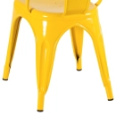 Kit 6 Cadeiras de jantar Iron Tolix com design industrial - Amarelo