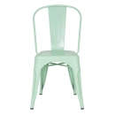 Kit 6 Cadeiras de jantar Iron Tolix com design industrial - Verde Claro