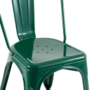 Kit 6 Cadeiras de jantar Iron Tolix com design industrial - Verde Escuro