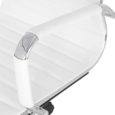 Kit 6 Cadeiras escritório Esteirinha Diretor Home office Kit Branco
