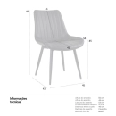 Kit 6 Cadeiras estofada Chicago com design industrial – Preto