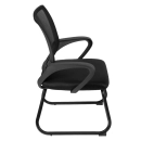 Kit 6 Cadeiras estofada Office Tok com base fixa para escritório – Preto