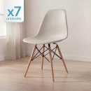 Kit 7 Cadeiras de jantar Charles Eames Eiffel DSW em Polipropileno - Nude