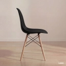Kit 7 Cadeiras de jantar Charles Eames Eiffel DSW em Polipropileno - Preto