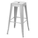Kit 8 Banquetas alta para bancada Iron Tolix 76 cm - Prata