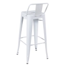 Kit 8 banquetas altas para bancada Iron Tolix com encosto 76 cm – Branco