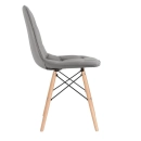Kit 8 Cadeiras de jantar Charles Eames Eiffel Botonê Estofada - Cinza
