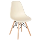 Kit 8 Cadeiras de jantar Charles Eames Eiffel DSW em Polipropileno - Creme