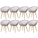 Kit 8 Cadeiras de jantar Clarice Nest com design moderno e anatômico - Fendi