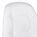 Kit 8 Cadeiras estofada Charles Eames Eiffel Botonê DKR com pés de metal cromado - Branco