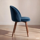 Kit 8 cadeiras estofada de jantar Maite Sedona em veludo – Azul